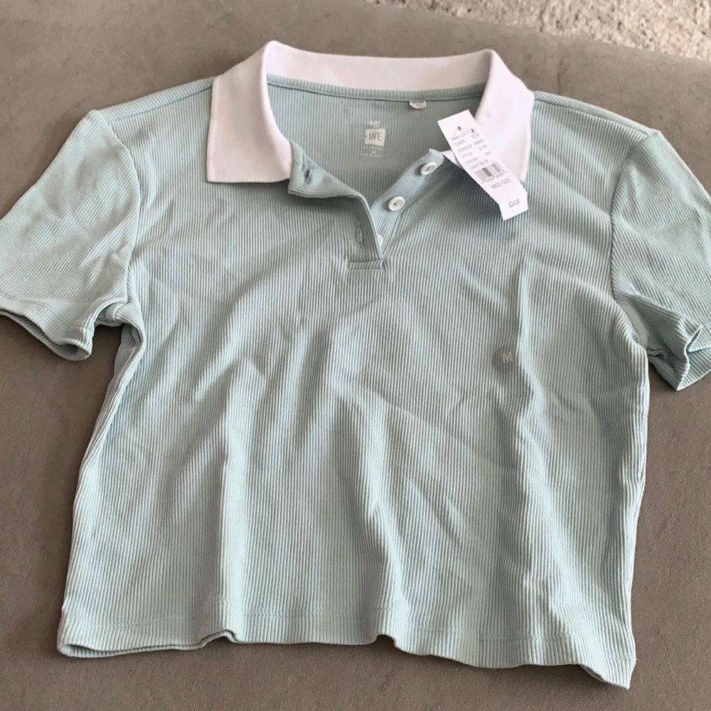 PACsun crop collared shirt
